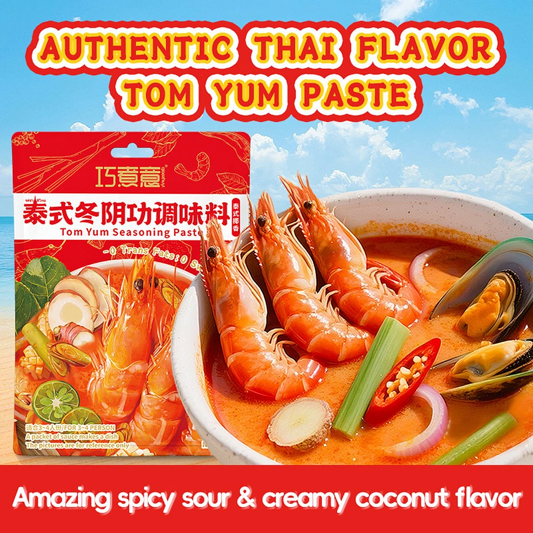 Thai Tom Yam Seasoning Paste 100g,Spicy Sour & Creamy Coconut flavor Seasoning Manufacturer